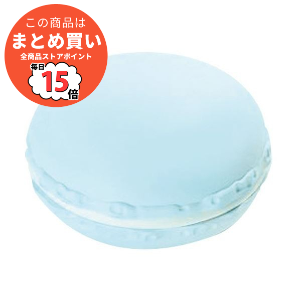 （まとめ） ライオン事務器 マカロンデザインクリップケースクリップセット シーソルト MC 12 1ケース（12個） 〔×10セット〕 :ds 2121947:PCメイト