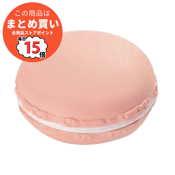 （まとめ） ライオン事務器 マカロンデザインクリップケースクリップセット ピーチ MC 12 1ケース（12個） 〔×10セット〕 :ds 2121949:PCメイト