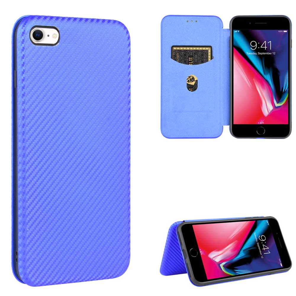 iPhone SE2 SE3 iPhone7/8 4.7inch 手帳型 カーボンファイバー