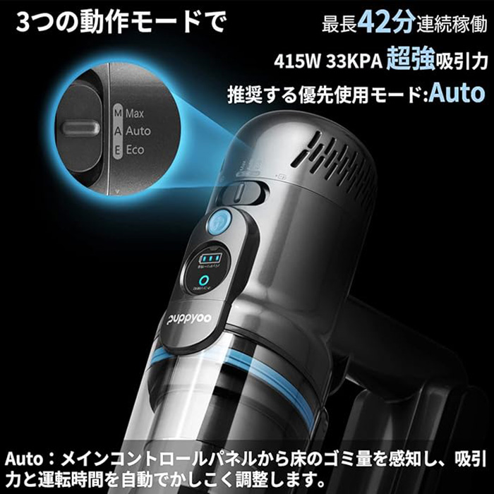 Puppyoo T12 Home Rinse スティッククリーナー本体 T12 Home Rinse