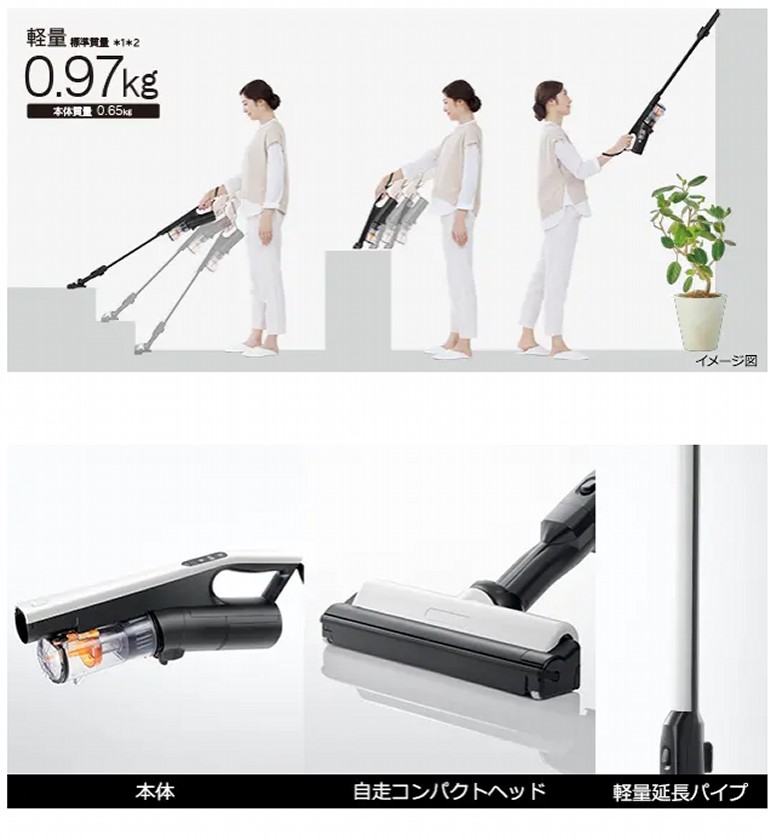 すごかるスティック PV-BS1L(W) 日立 コードレス掃除機 日立 コードレススティッククリーナー すごかるスティック PV