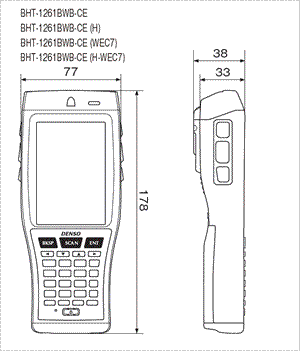 デンソー（DENSO） BHT-1200B-CE バーコードハンディターミナル 標準