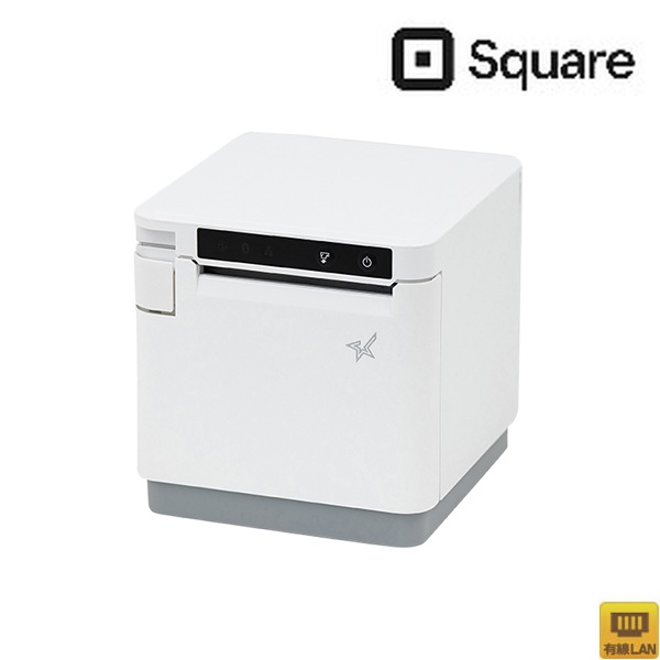 【スター精密正規代理店】mC-Print3 Square 多機能レシートプリンター MCP31L WT JP (USB・LAN/80mm・58mm対応/ホワイト)