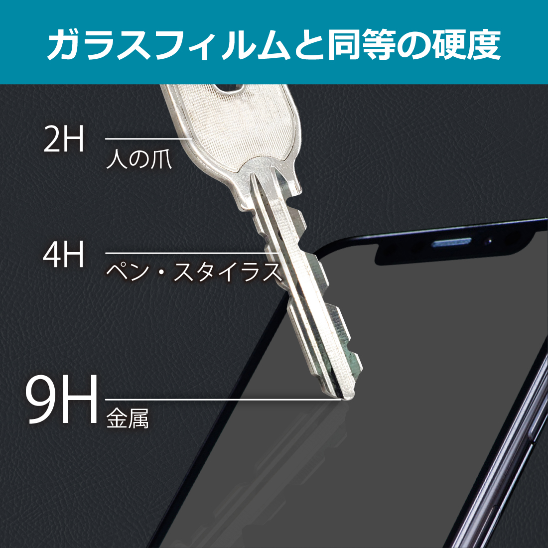 iPhone 15 Pro 対応 9H高硬度[反射低減] 保護 フィルム [画面用] 日本製｜pda｜03