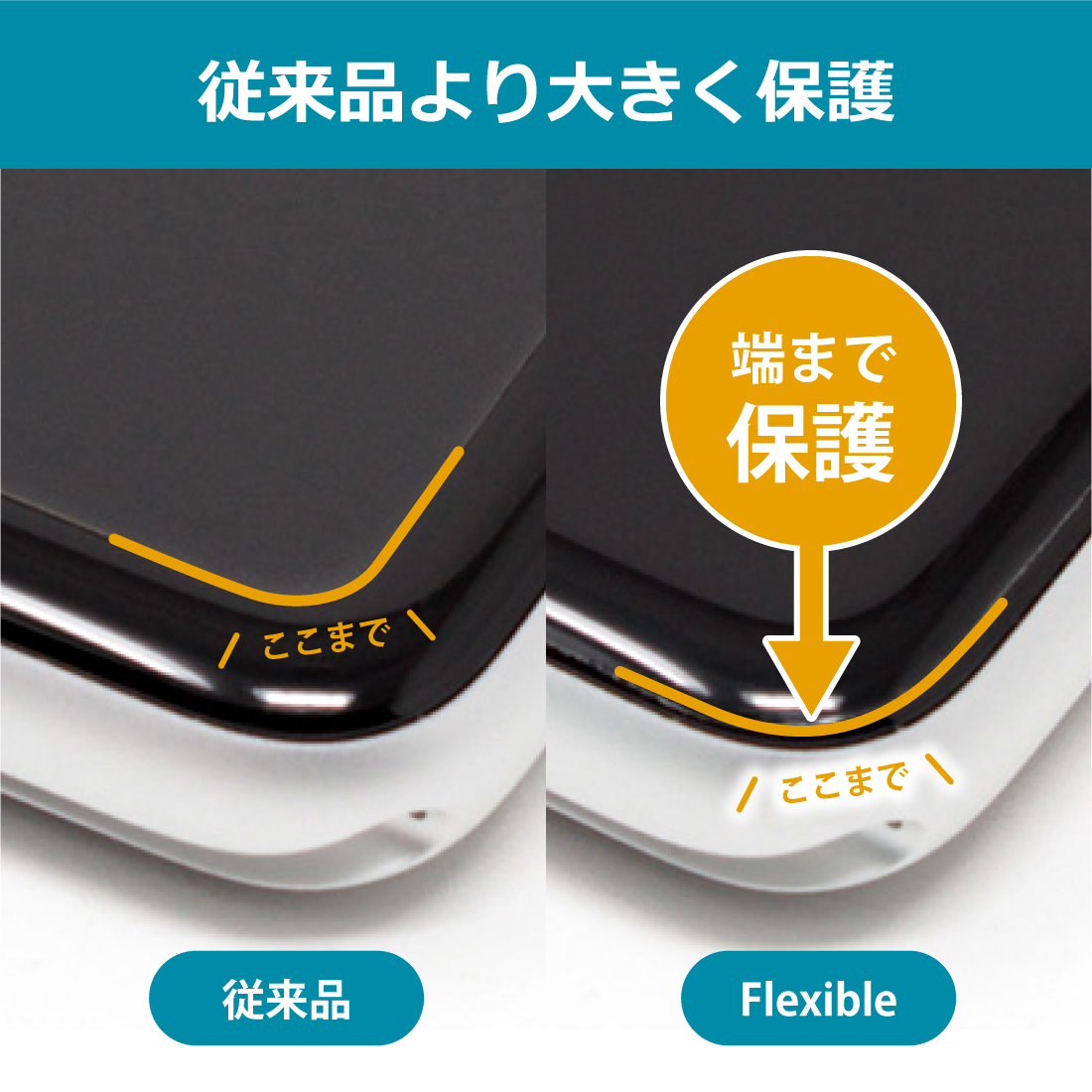 KYOKA 1.95インチ スマートウォッチ X8 対応 Flexible Shield[光沢] 保護 フィルム 曲面対応 日本製｜pda｜06