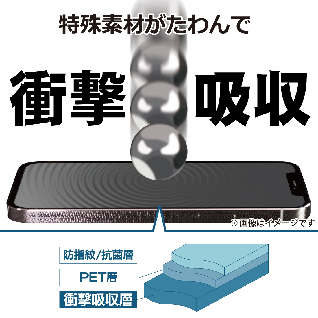 Xiaomi Smart Band 8 Active 対応 衝撃吸収[反射低減] 保護 フィルム 耐衝撃 日本製｜pda｜04