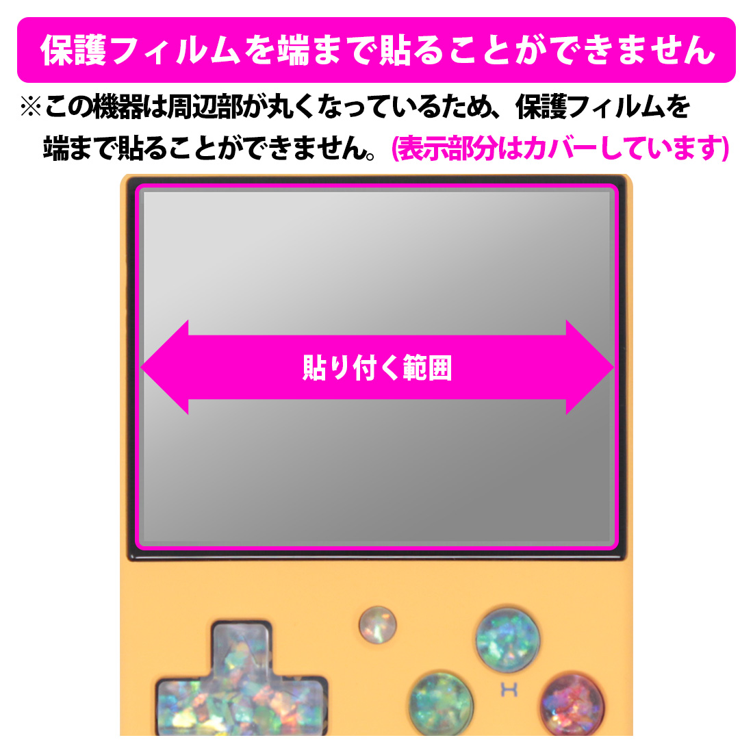Miyoo Mini V4 対応 キズ自己修復 保護 フィルム 光沢 日本製 | PDA工房 | 03