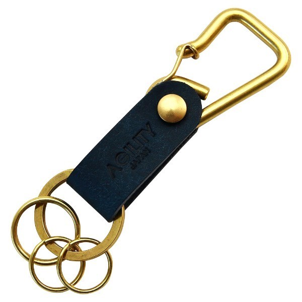 【ネコポス】カラビナ レザー 革 キーホルダー ベルトループ 小物 キーリング 牛革 AGILITY affa アジリティアッファ ブローシュ[M便 9/10] | AGILITY | 04