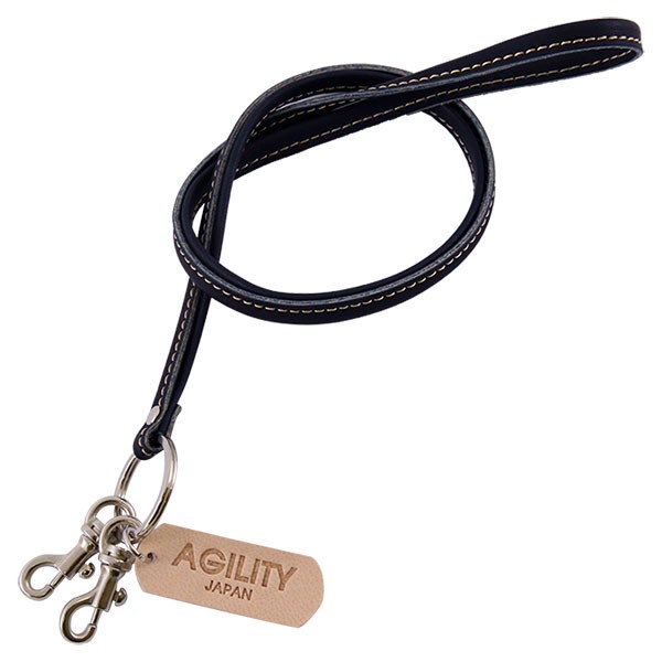 【ネコポス】ネックストラップ 革 IDカードケース別売 リール付き AGILITY affa アジリティ アッファ 8mmネックストラップ[M便 3/3] | AGILITY | 05