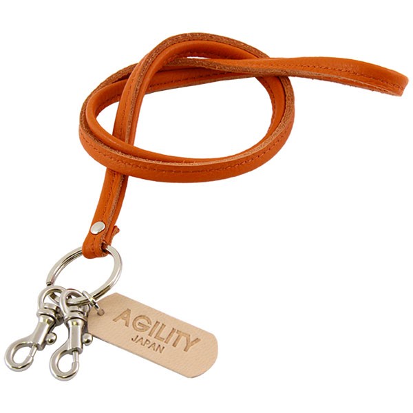 【ネコポス】ネックストラップ 革 IDカードケース別売 リール付き AGILITY affa アジリティ アッファ 8mmネックストラップ[M便 3/3] | AGILITY | 07