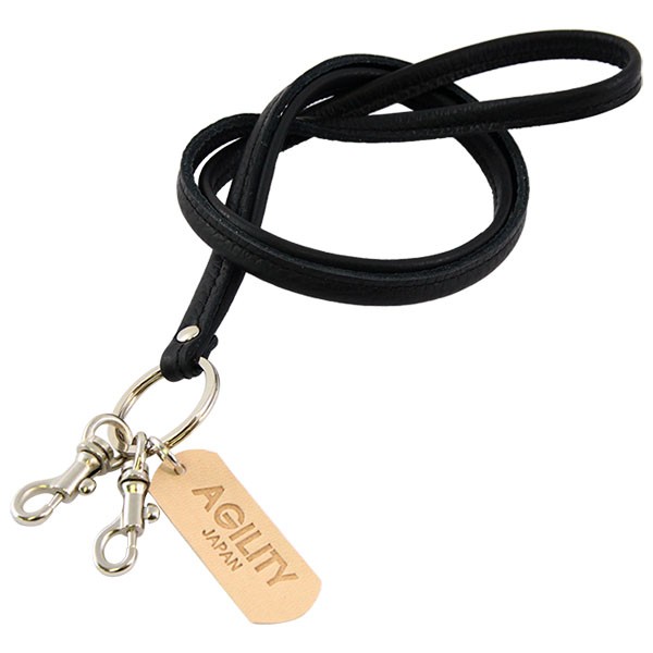 【ネコポス】ネックストラップ 革 IDカードケース別売 リール付き AGILITY affa アジリティ アッファ 8mmネックストラップ[M便 3/3] | AGILITY | 13