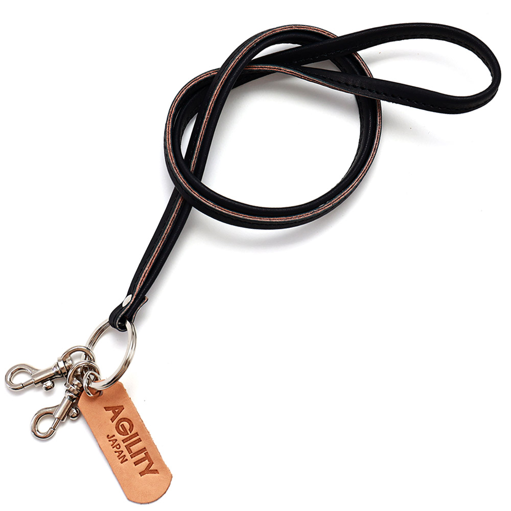 【ネコポス】ネックストラップ 革 IDカードケース別売 リール付き AGILITY affa アジリティ アッファ 8mmネックストラップ[M便 3/3] | AGILITY | 06
