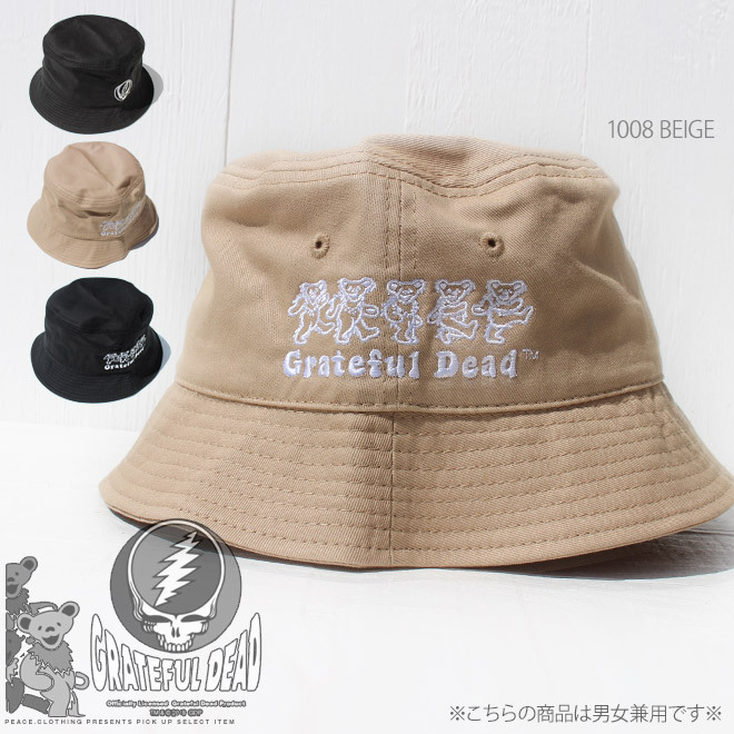 【Grateful Dead】【HAT】グレイトフルデッド バケットハット スカル ダンシングベア 帽子 ハット ドクロ  グレイトフルデッド【男女兼用/メンズ/レディース】