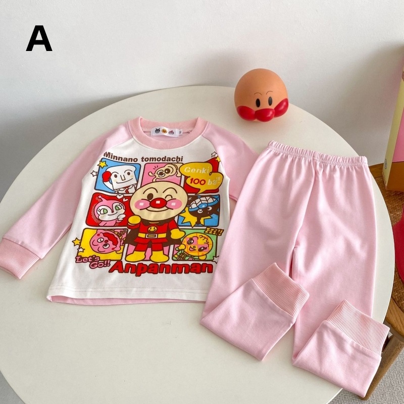 それいけ!アンパンマン 子供服 部屋着 パジャマ ルームウェア セットアップ 上下セット キャラクター トップス+パンツ 長袖 キッズ 春秋冬物 日常服 可愛い｜peaceful365｜02