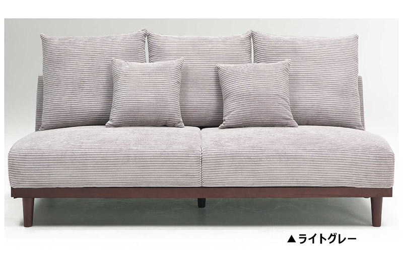 コーデュロイソファー 3人掛け ソファ 座り心地 カフェ ライトグレー