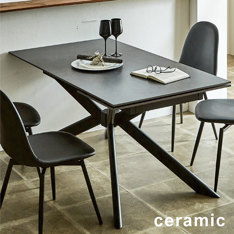セラミック ダイニングテーブル 伸長テーブル 高級感 4人用 6人用