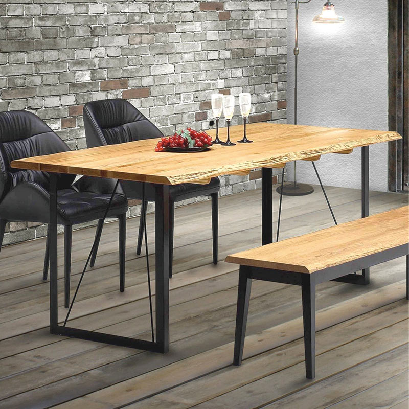 無垢材 ダイニングテーブルセット 4人掛け 幅150cm ベンチ チェア付