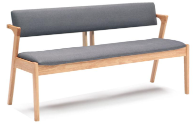 2/8限定 ポイント10倍】ダイニングベンチ 背もたれ付き 幅145cm 半肘