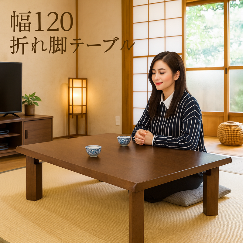 爆買】折りたたみ 座卓 幅120cm 折れ脚 ローテーブル : 家具通販