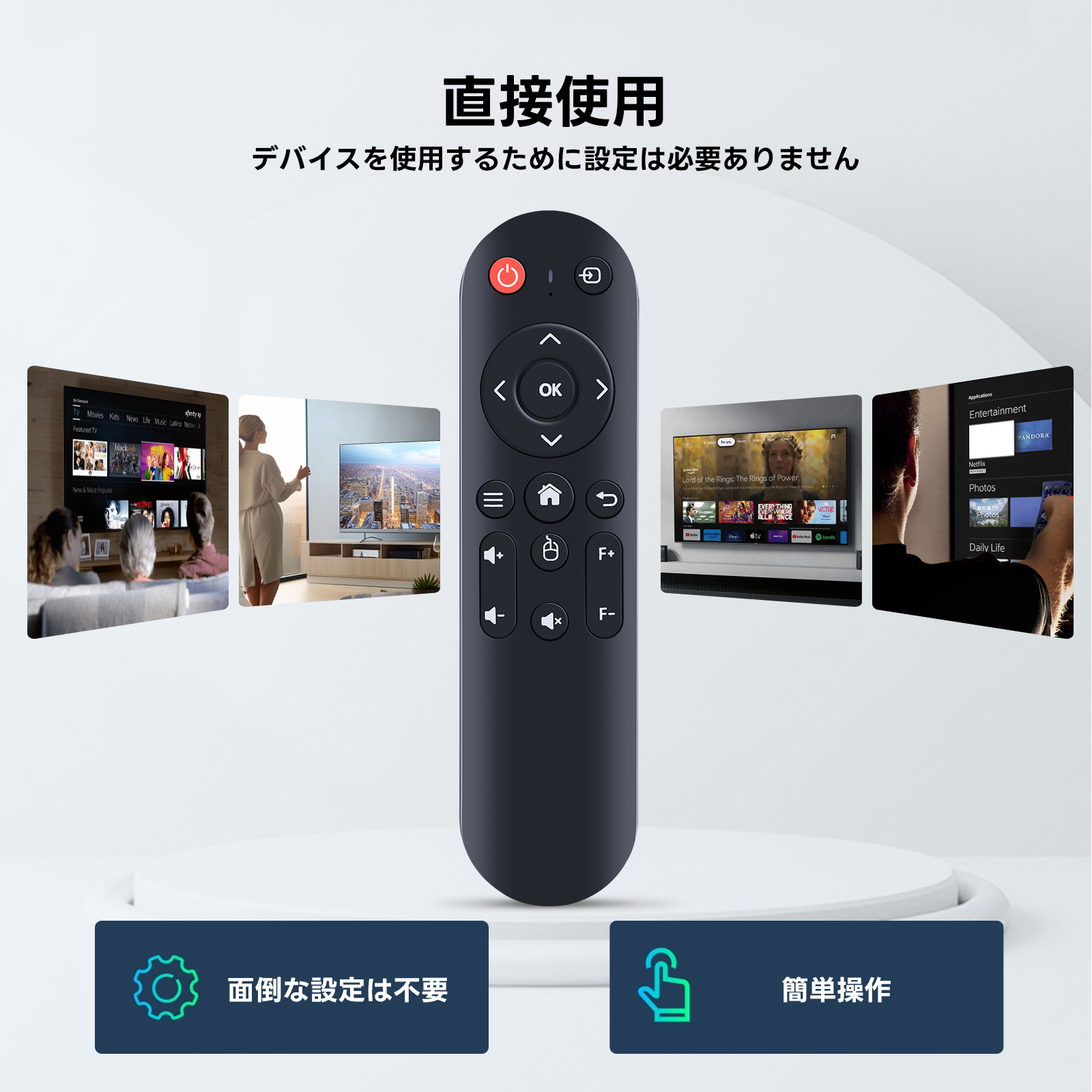 プロジェクターリモコン for JOWLURK プロジェクター A30対応 : ピーチ