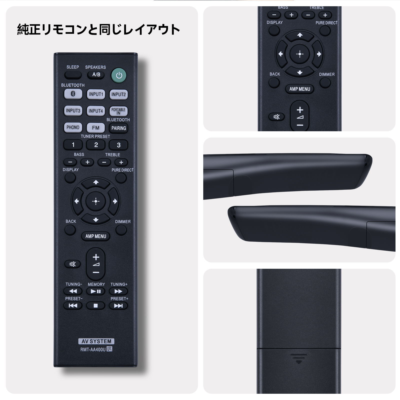 オーディオレシーバーリモコン RMT-AA400U for Sony ソニー STR-DH190