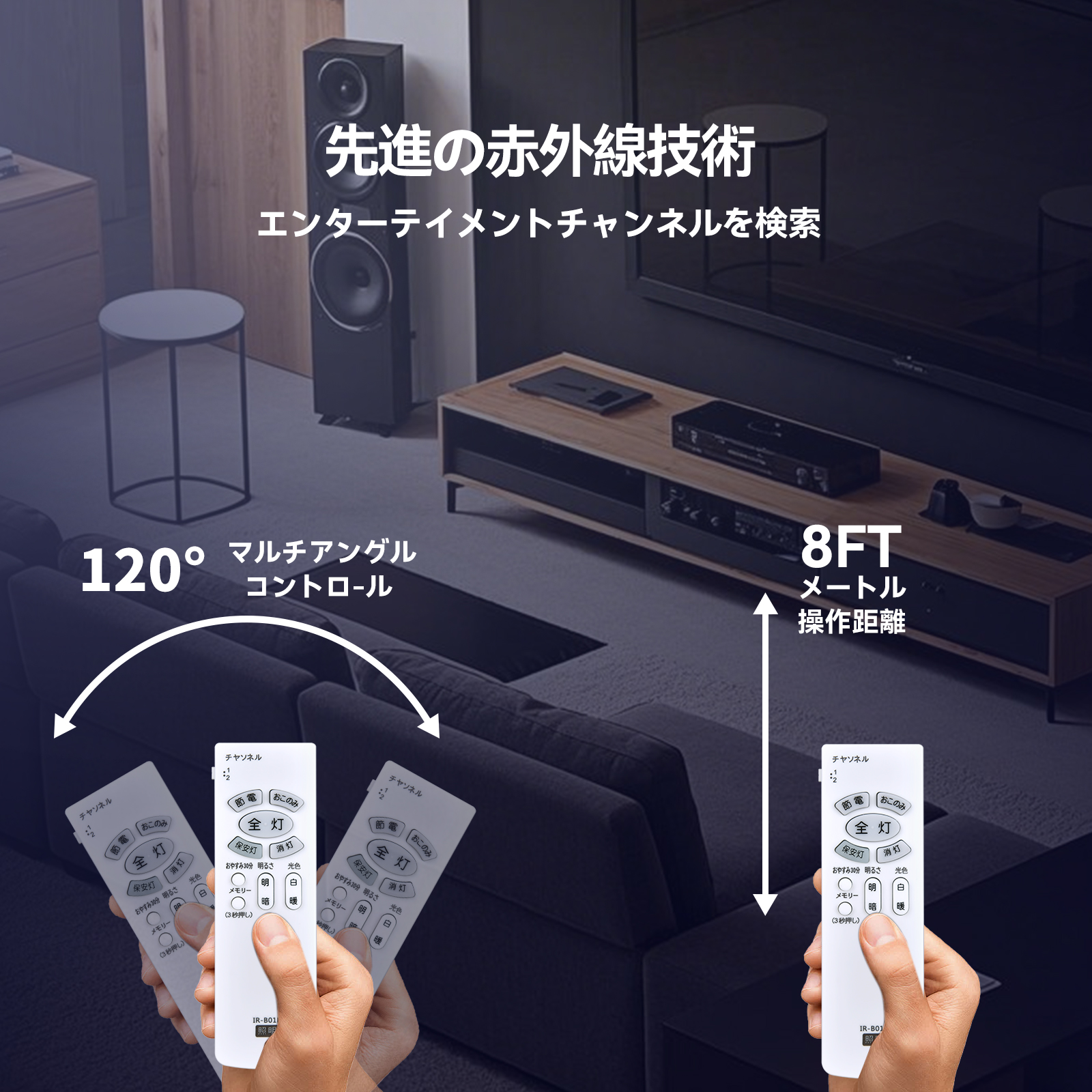 LEDシーリングライトリモコン IR-B01H for Hitachi 日立リモコン LEC