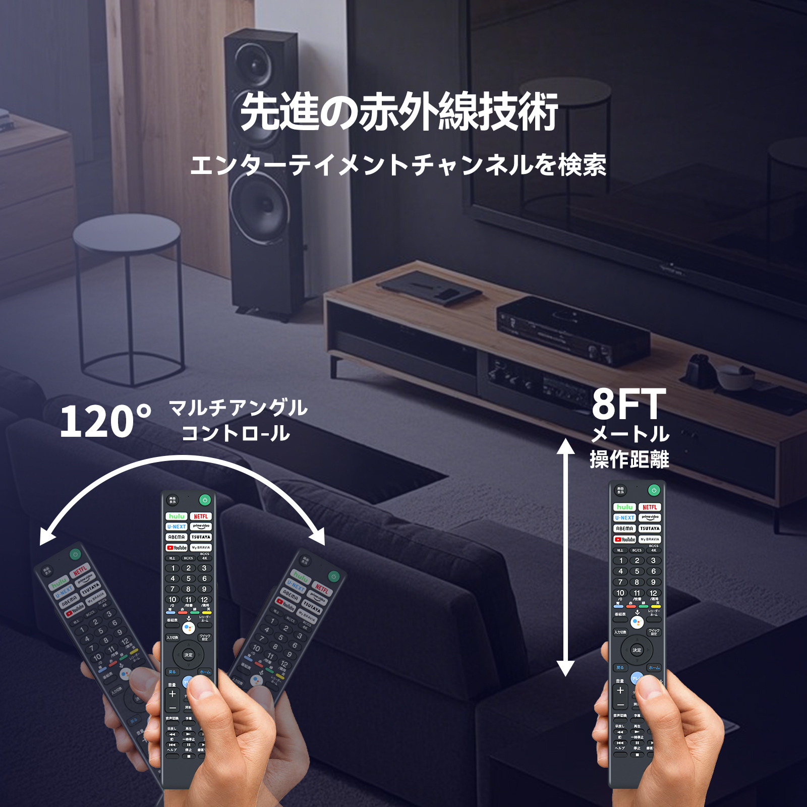 SONY リモコン 交換用 RMF-TX431J for ソニーテレビリモコン ソニー