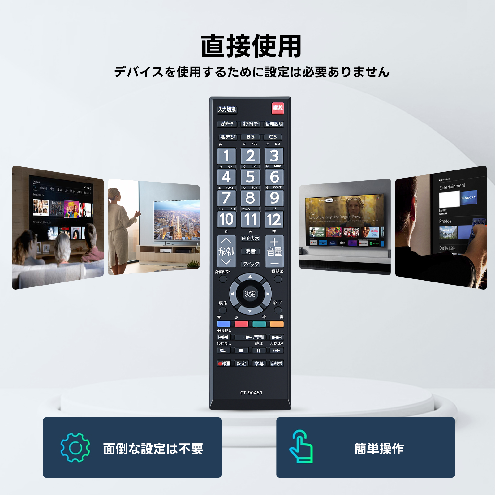 取り扱い 説明書 テレビ 液晶（AV機器用リモコン）｜AV周辺機器