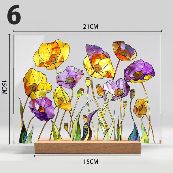 立体的な花柄アクリル画 立体的な花柄アクリル画