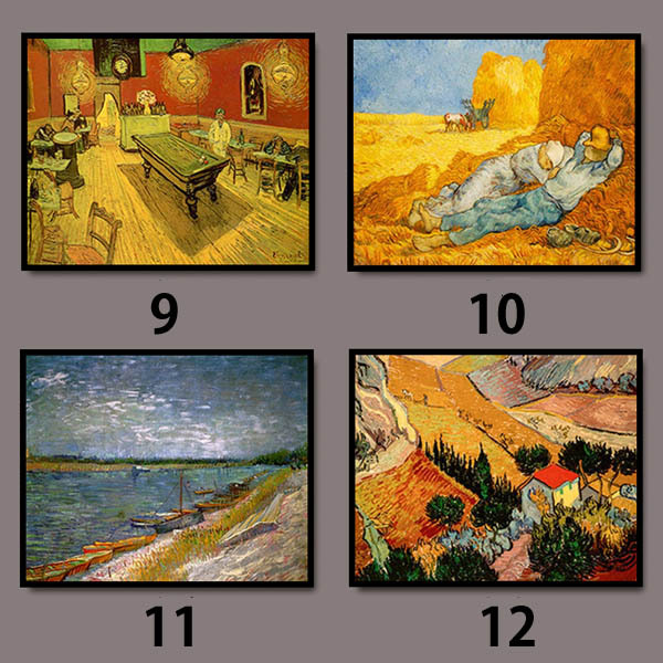 単品 33×43cm アートパネル 枠付きフレーム絵画 ゴッホ 世界名画