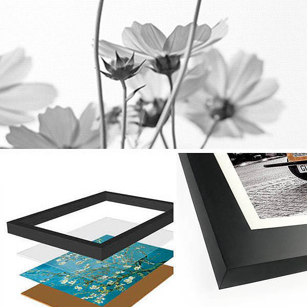 3枚セット 33×43cm アートパネル 枠付き フレーム絵画 モダンリーフ