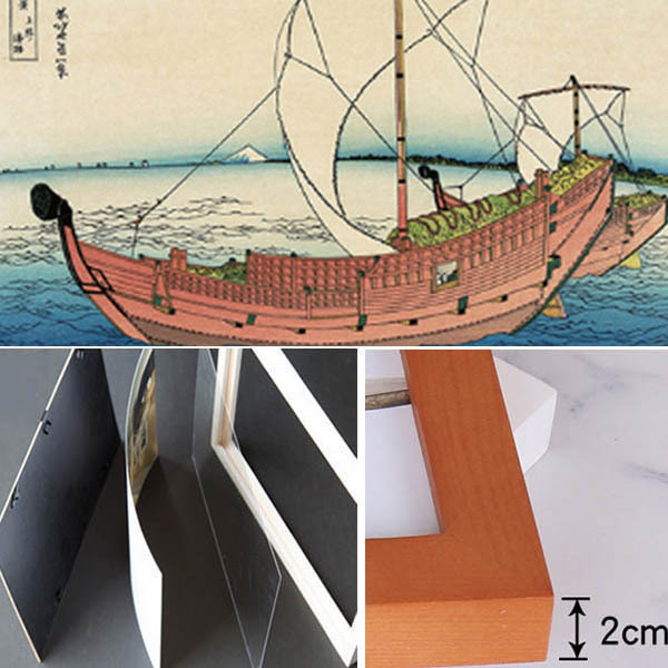 浮世絵風アート作品 木製フレーム付き 葛飾北斎 富嶽三十六景 凱風快晴 紀州塗り 浮世絵 おしゃれ 蒔絵
