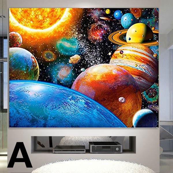 準上級 フル ダイヤモンドアート キット ビーズ刺繍 宇宙 惑星 銀河系