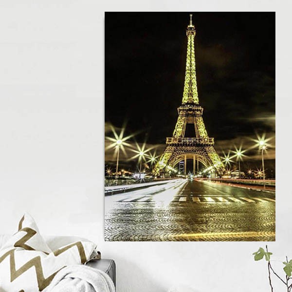 中級 フル ダイヤモンドアート キット ビーズ刺繍 エッフェル塔 セピア