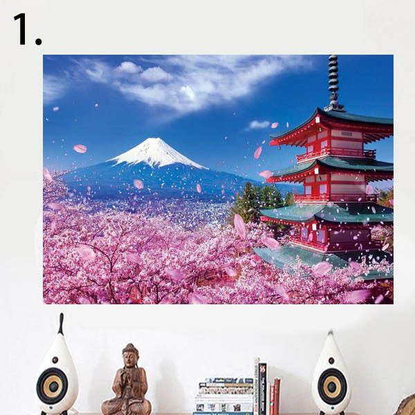 立体アート３点　額縁１点　虎 山の風景 桜風景　cc746 一点物】『 桜ー春風 』桜2025 油絵 F6号キャンバス 油彩 油画