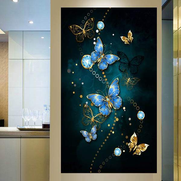 上級 フル ダイヤモンドアート キット ビーズ刺繍 幻想的 バタフライ