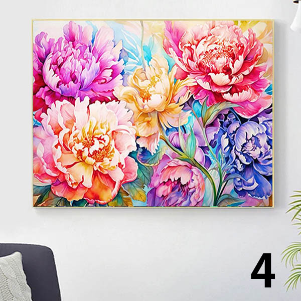 中級 フル ダイヤモンドアート キット ビーズ刺繍 花畑 アヤメ