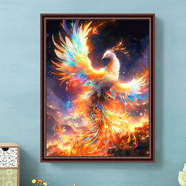 貴石画★花と鳥のデザイン アート作品 鳥と花」のデザイン