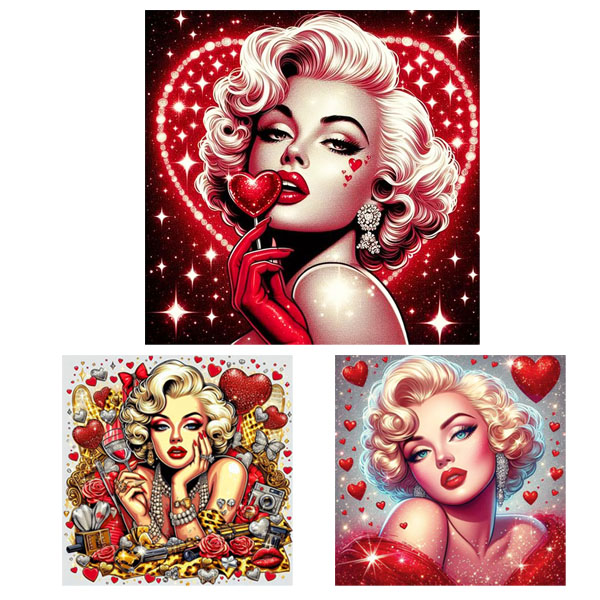 初級 フル ダイヤモンドアート キット ビーズ刺繍 マリリンモンロー