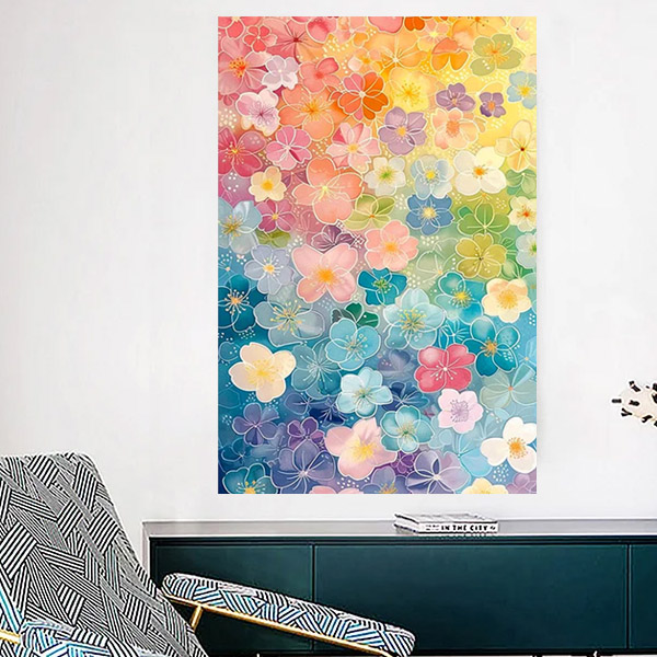『花の光の中』テクスチャーアート　絵画　美礼 『花の光の中』テクスチャーアート　絵画　美礼