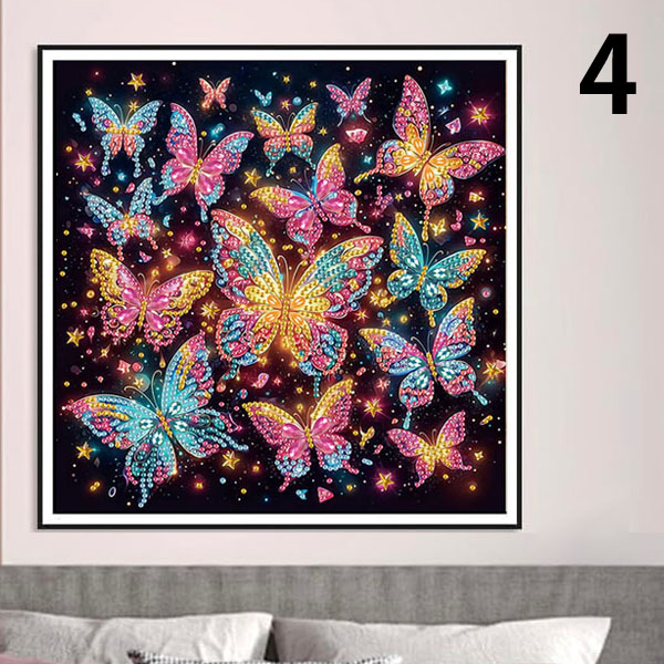 ラインストーンビーズ ハーフ ダイヤモンドアート 刺繍キット 青い鳥