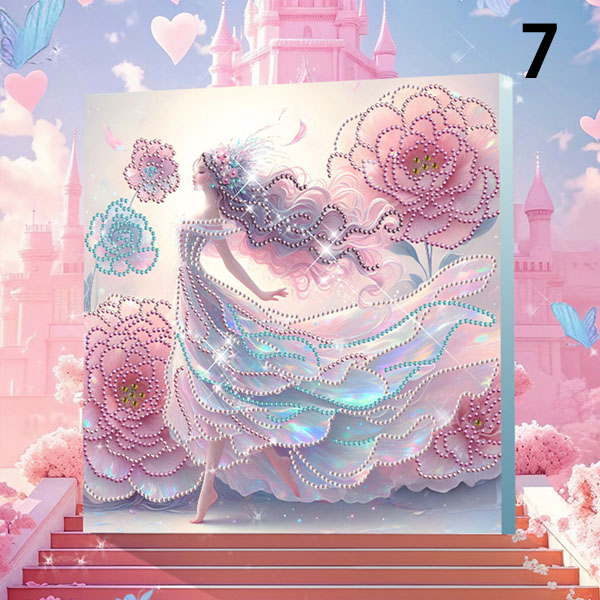 内フレーム付き ラインストーンビーズ ハーフ ダイヤモンドアート 刺繍