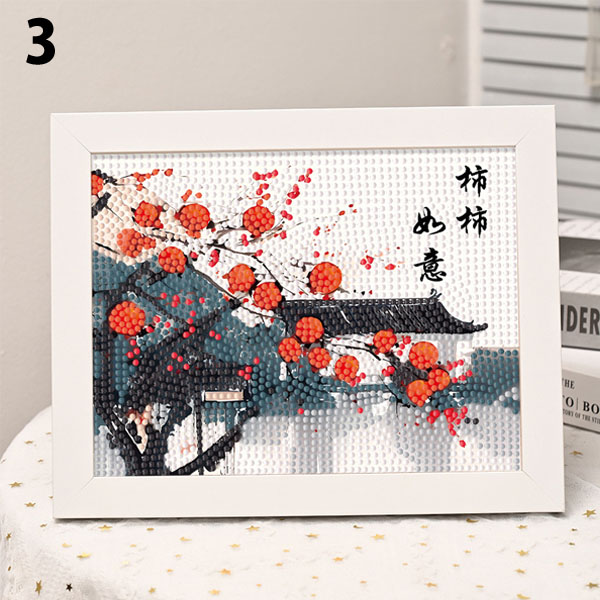 水墨画 アート 木製フレーム付き 木製フレーム付き ダイヤモンドアート 刺繍キット アジア