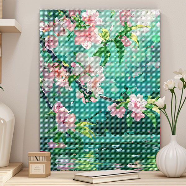 桃茉莉花様　オーダー　ダイヤモンドアート　12-15 桃茉莉花様 オーダー ダイヤモンドアート 12-15 桃茉莉花様