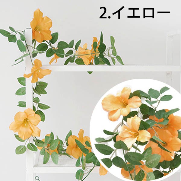 専用】クレマチスblue Flowersスワッグ♪壁掛【ガーランド】約50cm