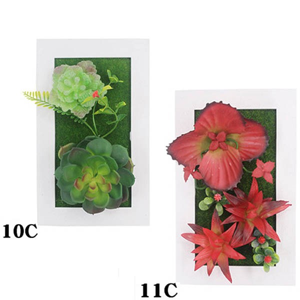 壁掛3D立体 長方形 シンプル 多肉植物 寄せ植え グリーンフレーム