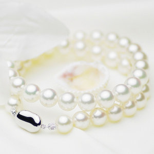 パール ネックレス アコヤ 高品質真珠 ネックレス 約9.0-9.5mmの写真