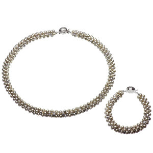 淡水真珠 オリジナル デザイン ネックレス 約4.5-5.0mmの写真