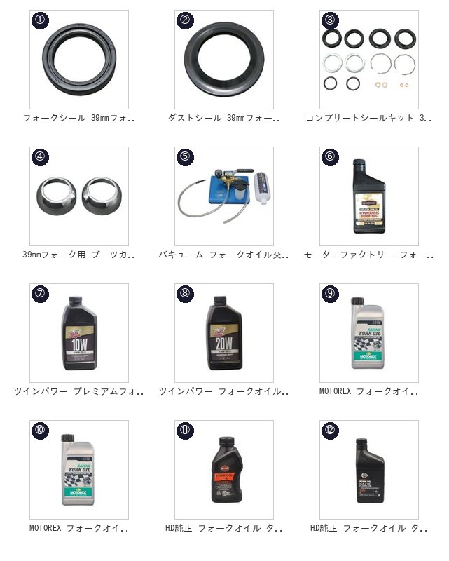 スポーツスター XL フロントフォークシールキット 96y- : MOTO-RING