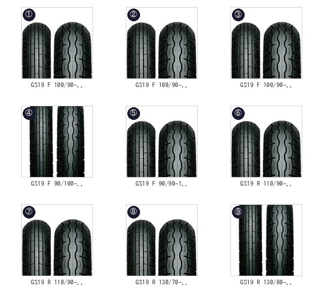 IRC GS19 R 130/80-18 66H WT タイヤ 1本 CB223S 08-16/CB750F 82-85